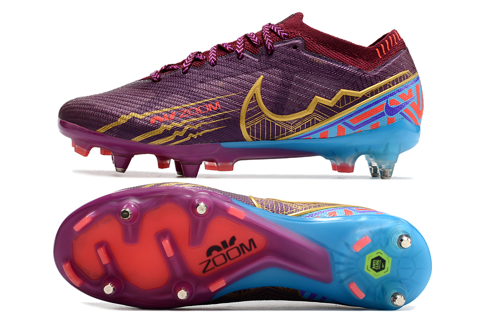 Nike Air Zoom Mercurial Vapor 15 Elite SG-Pro Anti-Clog KM - Dark Beetroot Metallic Vivid Gold | Fast and Grippy Soccer Cleats Nike Air Zoom Mercurial Vapor 15 Elite SG-Pro Anti-Clog KM - Dark Beetroot Metallic Vivid Gold | Fast and Grippy Soccer Cleats