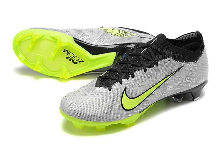Nike Zoom Mercurial Vapor 15 Elite XXV FG Silver Volt FB8395-060 - High-Performance Soccer Cleats for Unbeatable Speed Nike Zoom Mercurial Vapor 15 Elite XXV FG Silver Volt FB8395-060 - High-Performance Soccer Cleats for Unbeatable Speed