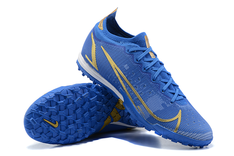 Nike Mercurial Vapor 14 Elite TF Blue Gold - Superior Performance on Turf Nike Mercurial Vapor 14 Elite TF Blue Gold - Superior Performance on Turf