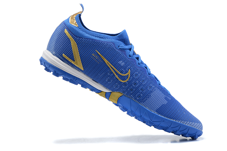 Nike Mercurial Vapor 14 Elite TF Blue Gold - Superior Performance on Turf Nike Mercurial Vapor 14 Elite TF Blue Gold - Superior Performance on Turf