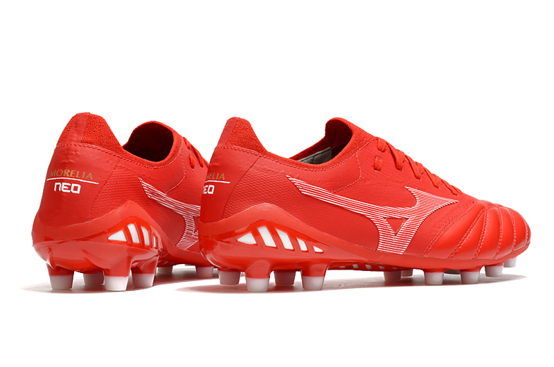 Mizuno Morelia Neo III Beta Japan FG Soccer Cleats High Risk Red - Lightweight and Agile Footwear Mizuno Morelia Neo III Beta Japan FG Soccer Cleats High Risk Red - Lightweight and Agile Footwear