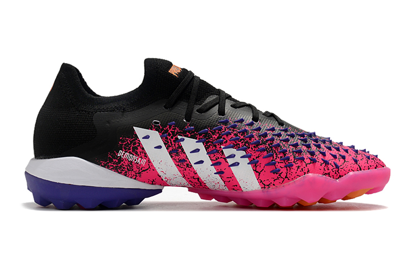 Adidas Predator Freak.1 Low TF Soccer Cleats - Core Black/White/Shock Pink