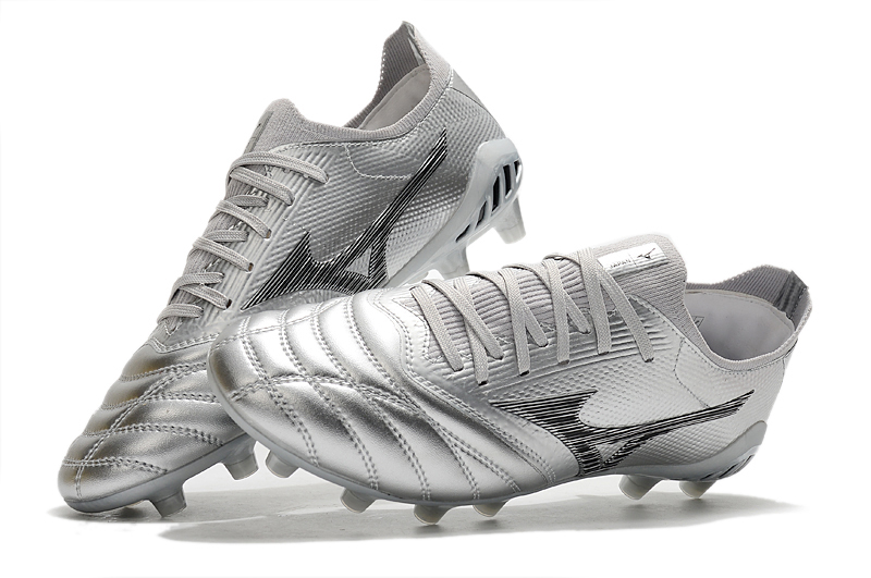 Mizuno Morelia Neo III Made in Japan FG DNA - Silver Black Cool Grey | Top Quality Football Boots Mizuno Morelia Neo III Made in Japan FG DNA - Silver Black Cool Grey | Top Quality Football Boots