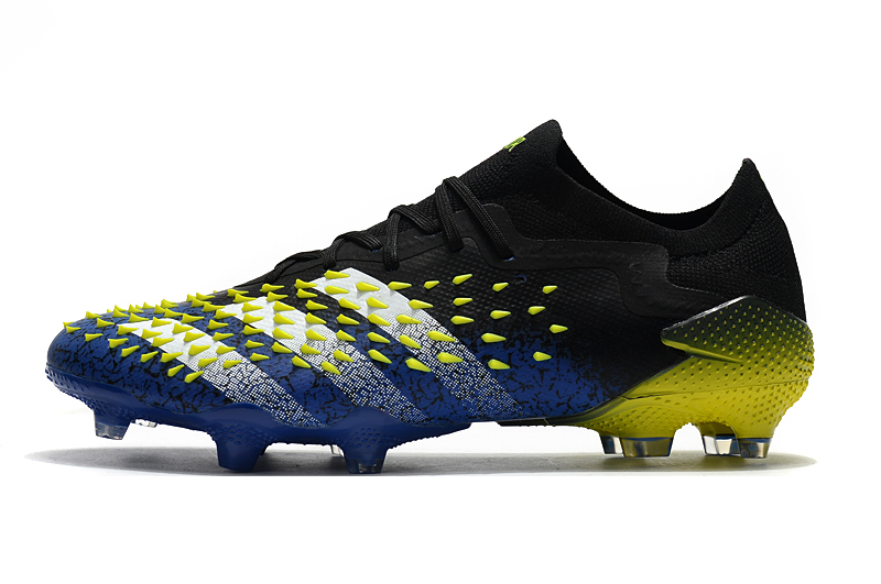 Adidas Predator Freak .1 Low FG - Blue Core Black White Solar Yellow | Superior Football Cleats