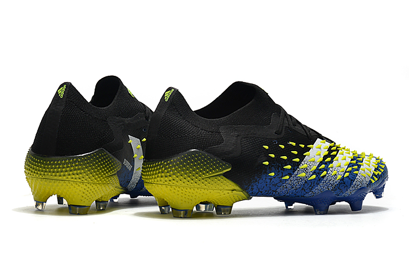 Adidas Predator Freak .1 Low FG - Blue Core Black White Solar Yellow | Superior Football Cleats