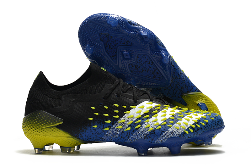 Adidas Predator Freak .1 Low FG - Blue Core Black White Solar Yellow | Superior Football Cleats