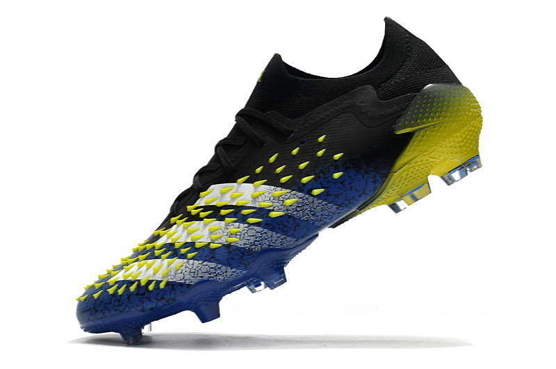 Adidas Predator Freak .1 Low FG - Blue Core Black White Solar Yellow | Superior Football Cleats