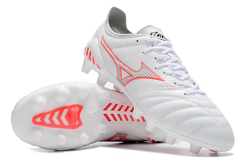 Mizuno Morelia Neo 3 FG Football Boots - White/Orange | High-Performance Cleats Mizuno Morelia Neo 3 FG Football Boots - White/Orange | High-Performance Cleats