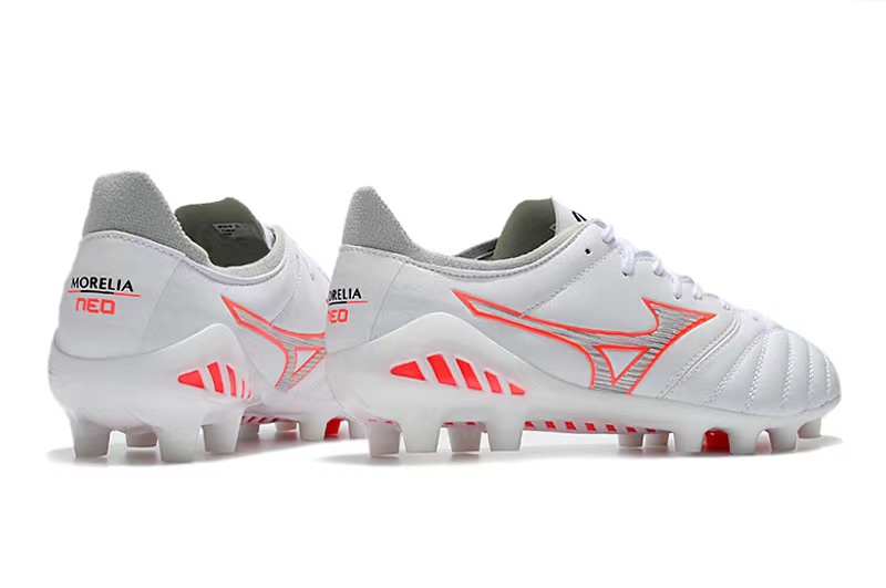Mizuno Morelia Neo 3 FG Football Boots - White/Orange | High-Performance Cleats Mizuno Morelia Neo 3 FG Football Boots - White/Orange | High-Performance Cleats