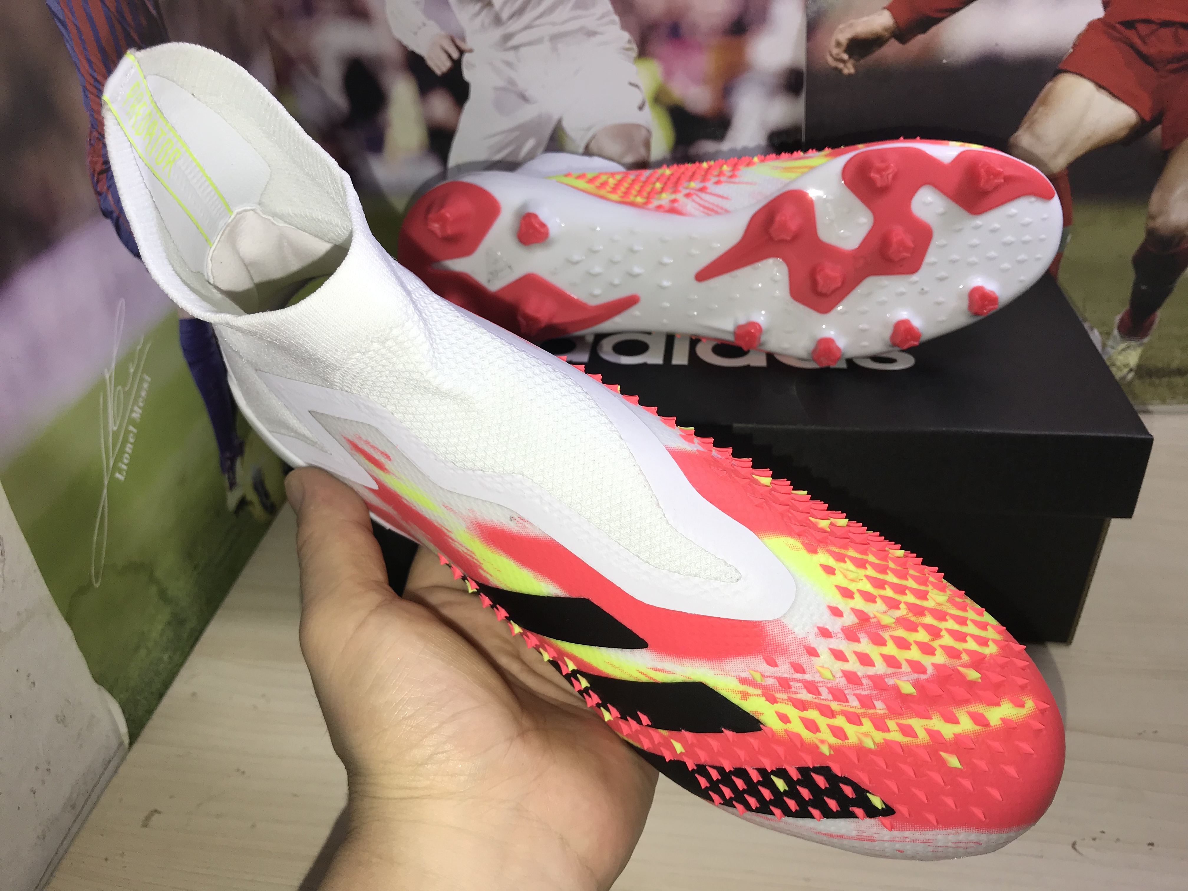 Adidas Predator Mutator 20.1 Ag 'White Core Black Pop' EG1623 - Premium Football Cleats