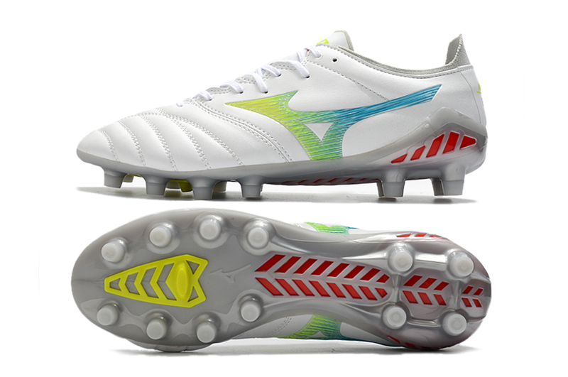 Mizuno Morelia Neo III Beta Japan FG - White Safety Yellow | Shop Now Mizuno Morelia Neo III Beta Japan FG - White Safety Yellow | Shop Now