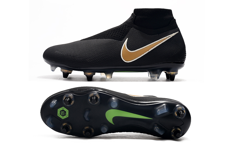 Nike Phantom Vision Elite DF SG-PRO Black Gold - Supreme Soccer Cleats Nike Phantom Vision Elite DF SG-PRO Black Gold - Supreme Soccer Cleats