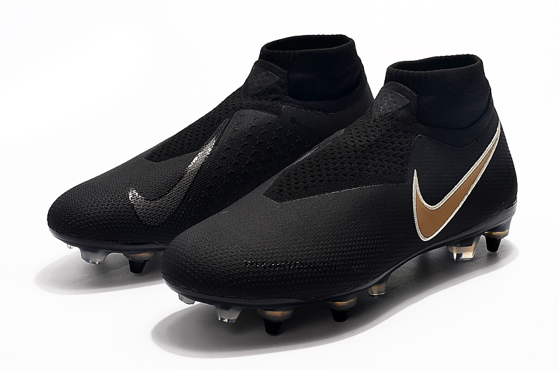 Nike Phantom Vision Elite DF SG-PRO Black Gold - Supreme Soccer Cleats Nike Phantom Vision Elite DF SG-PRO Black Gold - Supreme Soccer Cleats