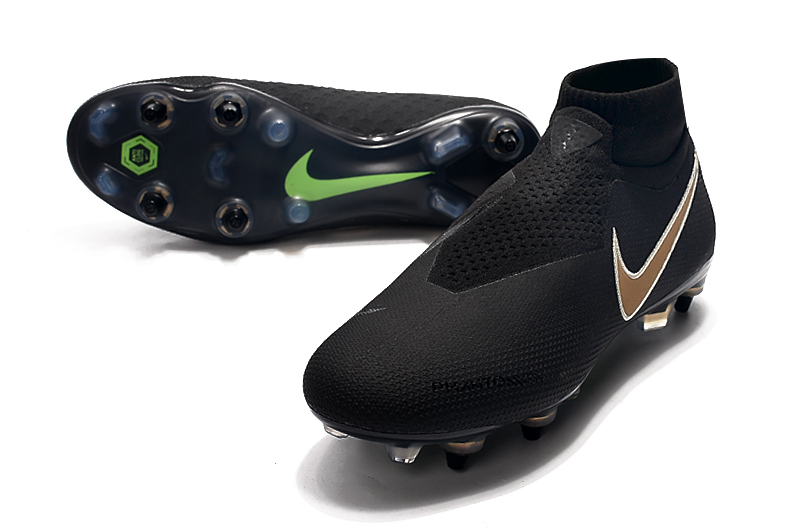 Nike Phantom Vision Elite DF SG-PRO Black Gold - Supreme Soccer Cleats Nike Phantom Vision Elite DF SG-PRO Black Gold - Supreme Soccer Cleats