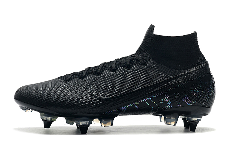 Nike Mercurial Superfly 7 Elite SG-PRO AC High Black Green Soccer Cleats Nike Mercurial Superfly 7 Elite SG-PRO AC High Black Green Soccer Cleats