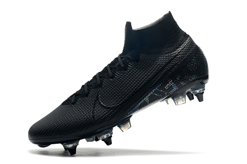 Nike Mercurial Superfly 7 Elite SG-PRO AC High Black Green Soccer Cleats Nike Mercurial Superfly 7 Elite SG-PRO AC High Black Green Soccer Cleats