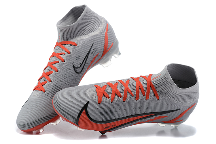 Nike Mercurial Superfly 8 Elite FG Grey Orange Black - Premium Soccer Cleats Nike Mercurial Superfly 8 Elite FG Grey Orange Black - Premium Soccer Cleats