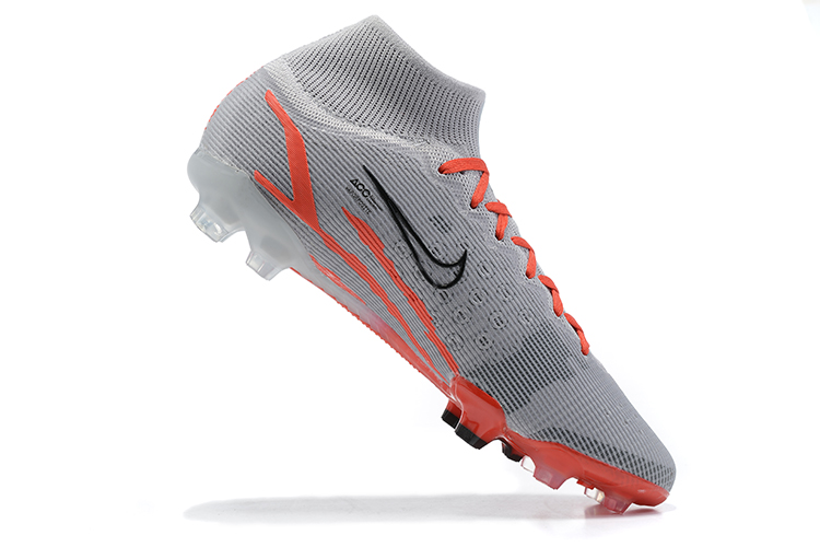 Nike Mercurial Superfly 8 Elite FG Grey Orange Black - Premium Soccer Cleats Nike Mercurial Superfly 8 Elite FG Grey Orange Black - Premium Soccer Cleats