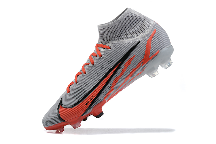 Nike Mercurial Superfly 8 Elite FG Grey Orange Black - Premium Soccer Cleats Nike Mercurial Superfly 8 Elite FG Grey Orange Black - Premium Soccer Cleats