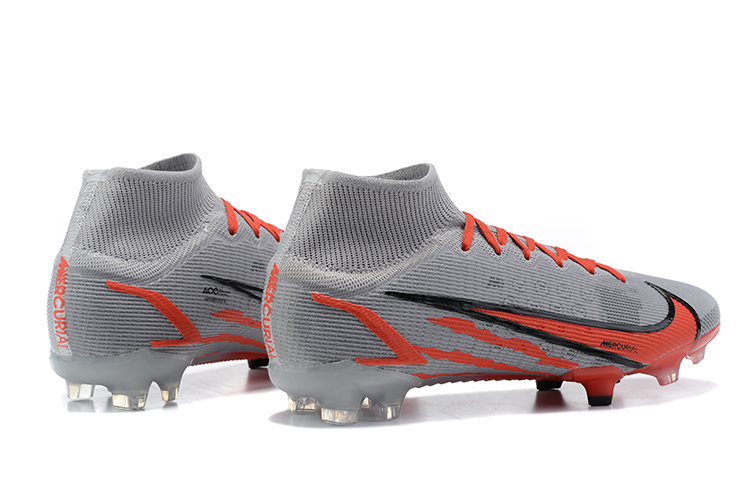 Nike Mercurial Superfly 8 Elite FG Grey Orange Black - Premium Soccer Cleats Nike Mercurial Superfly 8 Elite FG Grey Orange Black - Premium Soccer Cleats
