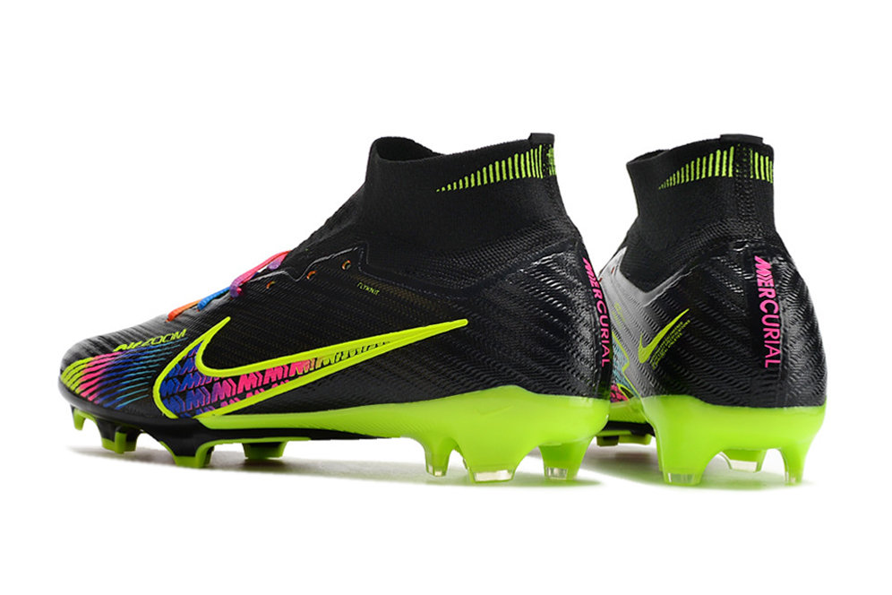 Nike Zoom Mercurial Superfly 9 Elite FG Black and Color Football Boots
