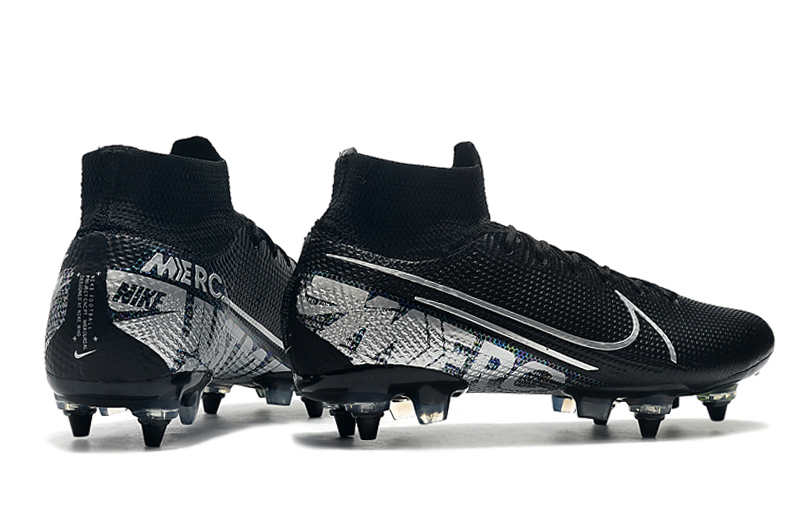 Nike Mercurial Superfly 7 Elite SG-PRO AC High Silver Black Green Football Boots Nike Mercurial Superfly 7 Elite SG-PRO AC High Silver Black Green Football Boots