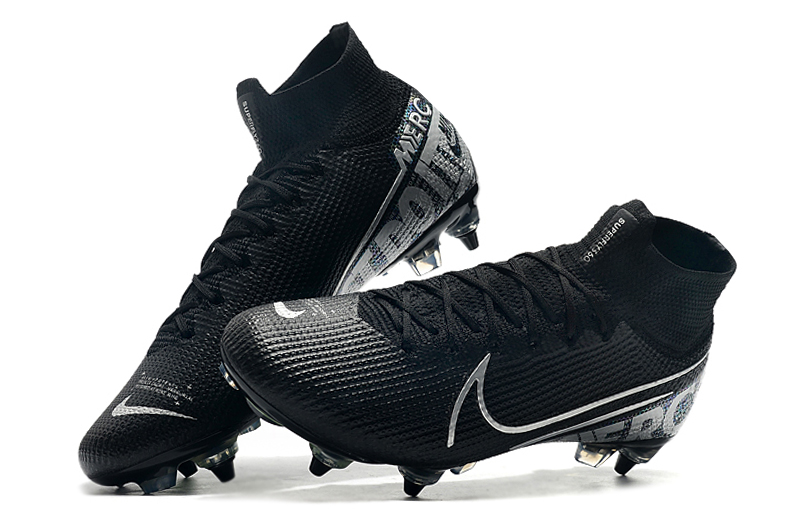 Nike Mercurial Superfly 7 Elite SG-PRO AC High Silver Black Green Football Boots Nike Mercurial Superfly 7 Elite SG-PRO AC High Silver Black Green Football Boots