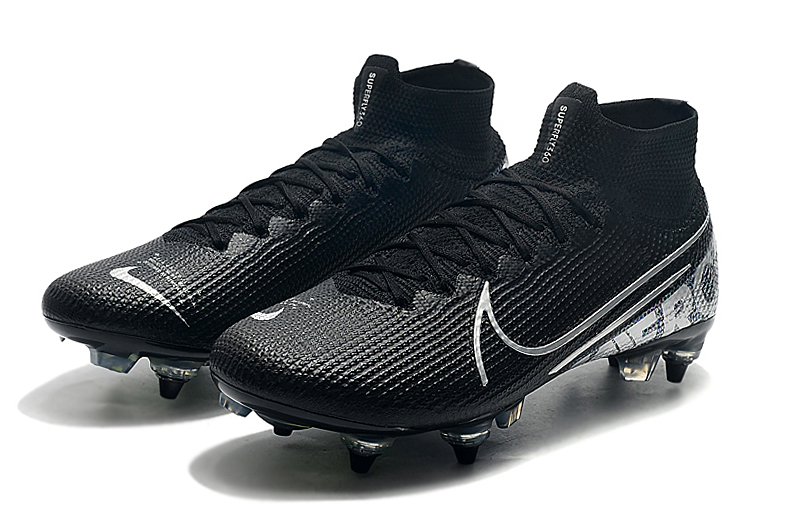 Nike Mercurial Superfly 7 Elite SG-PRO AC High Silver Black Green Football Boots Nike Mercurial Superfly 7 Elite SG-PRO AC High Silver Black Green Football Boots