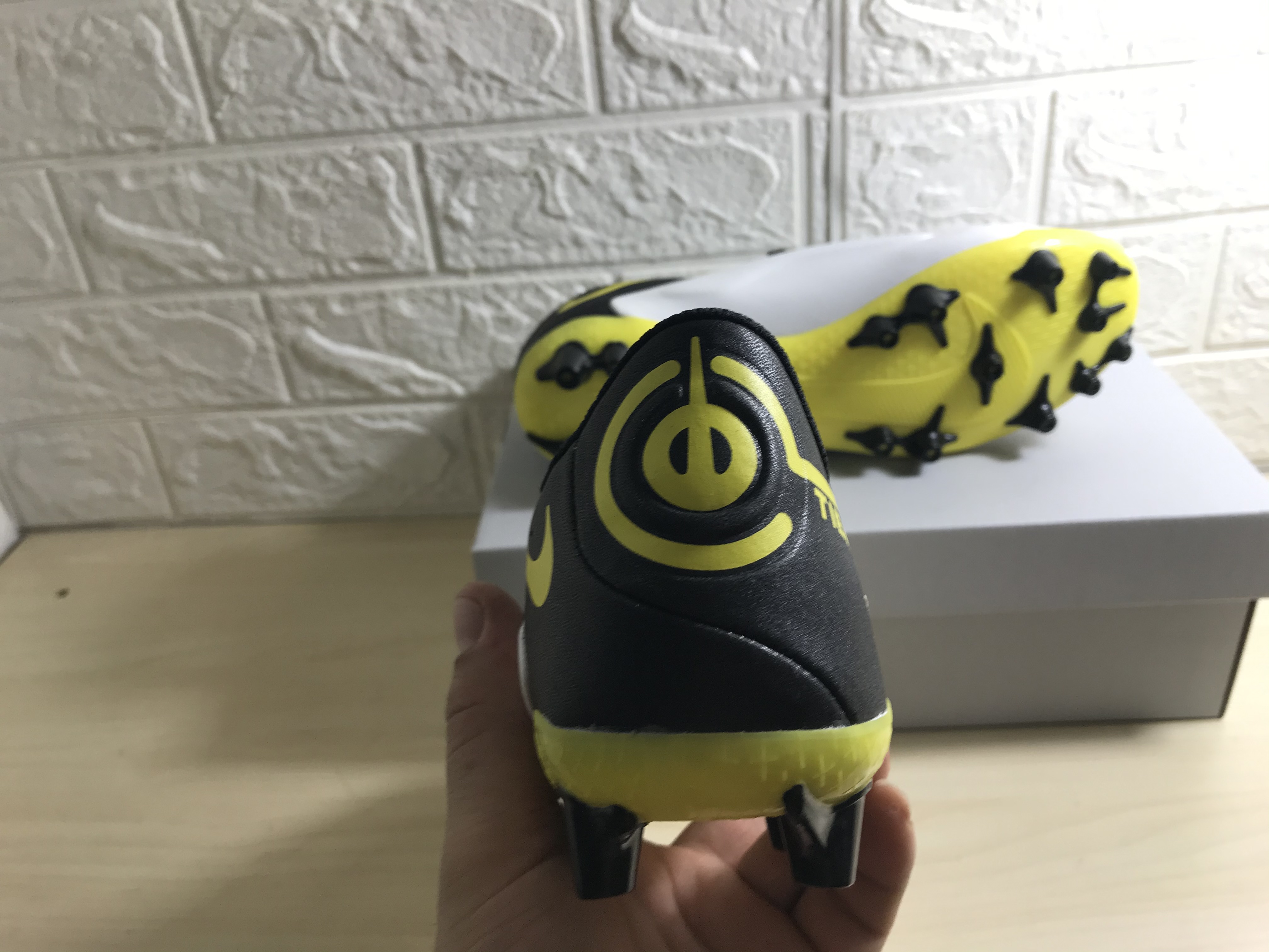 Nike Tiempo Legend 9 Academy AG - White Dark Smoke Grey Black Yellow Football Boots - Premium Quality for Optimal Performance Nike Tiempo Legend 9 Academy AG - White Dark Smoke Grey Black Yellow Football Boots - Premium Quality for Optimal Performance