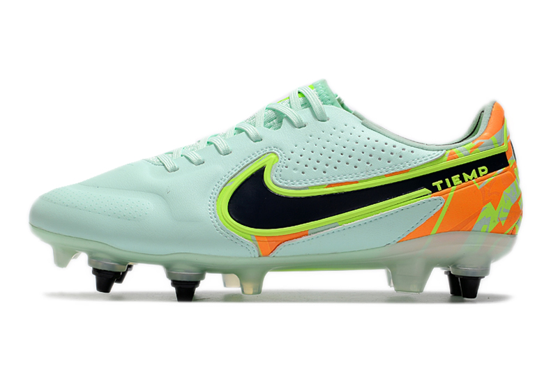 Nike Tiempo Legend 9 Elite SG PRO AC - Barely Green Blackened Blue Total Orange | High-Performance Soccer Cleats Nike Tiempo Legend 9 Elite SG PRO AC - Barely Green Blackened Blue Total Orange | High-Performance Soccer Cleats