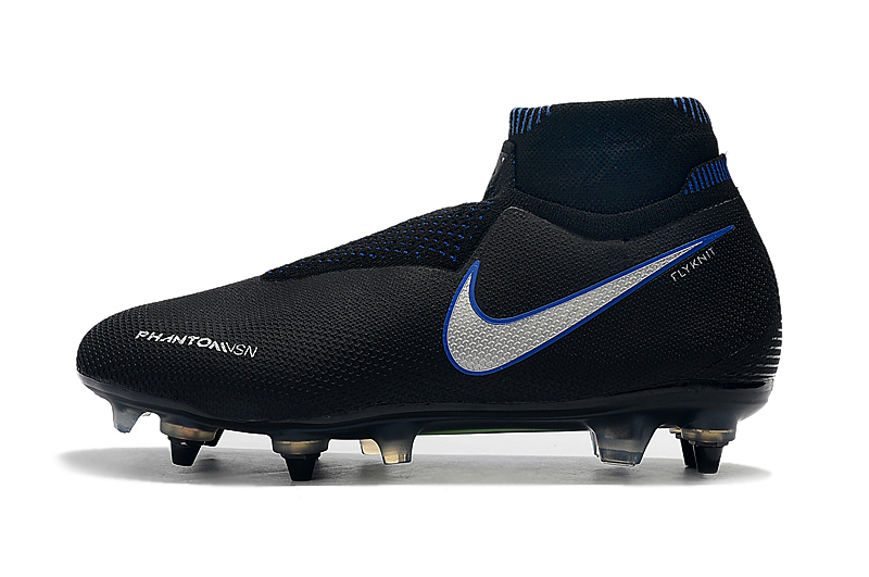 Nike Phantom Vision Elite DF SG-Pro Anti-Clog - Black Blue Silver: Ultimate Football Boots Nike Phantom Vision Elite DF SG-Pro Anti-Clog - Black Blue Silver: Ultimate Football Boots