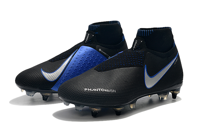 Nike Phantom Vision Elite DF SG-Pro Anti-Clog - Black Blue Silver: Ultimate Football Boots Nike Phantom Vision Elite DF SG-Pro Anti-Clog - Black Blue Silver: Ultimate Football Boots