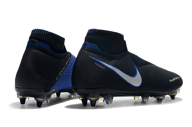 Nike Phantom Vision Elite DF SG-Pro Anti-Clog - Black Blue Silver: Ultimate Football Boots Nike Phantom Vision Elite DF SG-Pro Anti-Clog - Black Blue Silver: Ultimate Football Boots