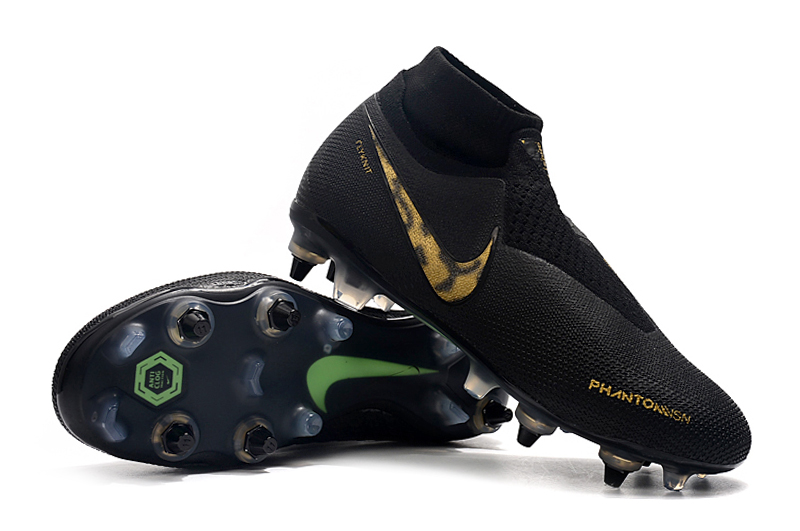 Nike Phantom Vision Elite DF SG-PRO Anti-Clog Black Lux - Black Metallic Vivid Gold: Premier SG Football Boots Nike Phantom Vision Elite DF SG-PRO Anti-Clog Black Lux - Black Metallic Vivid Gold: Premier SG Football Boots