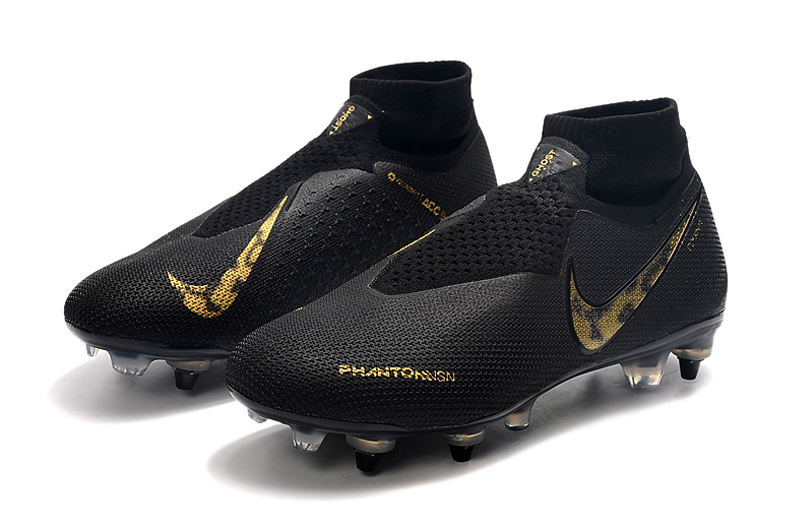 Nike Phantom Vision Elite DF SG-PRO Anti-Clog Black Lux - Black Metallic Vivid Gold: Premier SG Football Boots Nike Phantom Vision Elite DF SG-PRO Anti-Clog Black Lux - Black Metallic Vivid Gold: Premier SG Football Boots