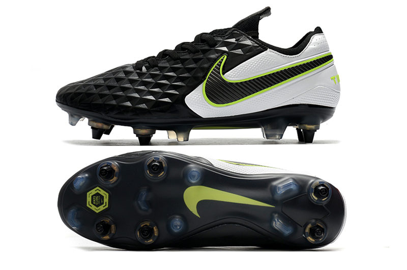 Nike Tiempo Legend 8 Elite SG Pro AC Black White Football Boots AT5900-007 Nike Tiempo Legend 8 Elite SG Pro AC Black White Football Boots AT5900-007