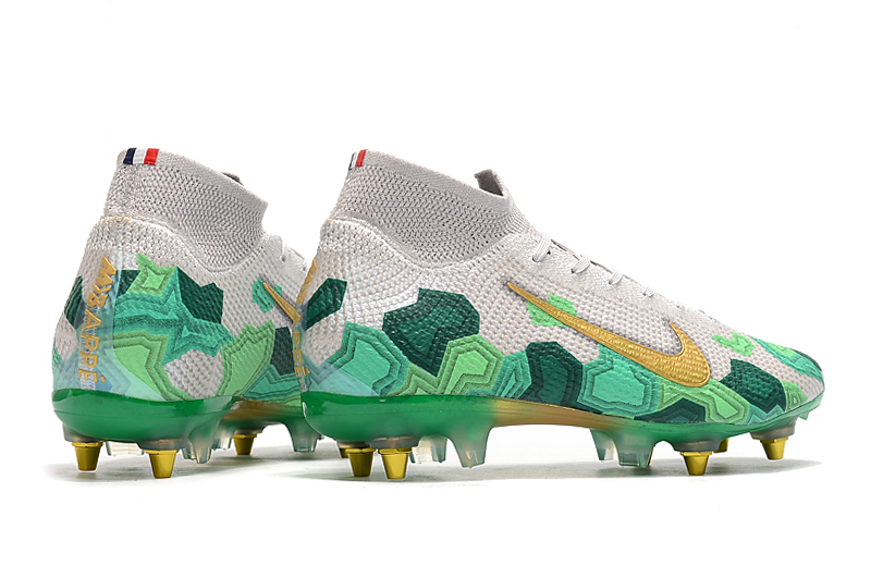 Nike Mercurial Superfly VII Elite SG-PRO AC Mbappe Vast Grey Gold Electro Green - Shop Now! Nike Mercurial Superfly VII Elite SG-PRO AC Mbappe Vast Grey Gold Electro Green - Shop Now!