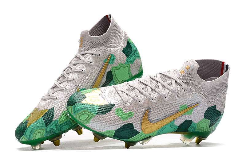 Nike Mercurial Superfly VII Elite SG-PRO AC Mbappe Vast Grey Gold Electro Green - Shop Now! Nike Mercurial Superfly VII Elite SG-PRO AC Mbappe Vast Grey Gold Electro Green - Shop Now!