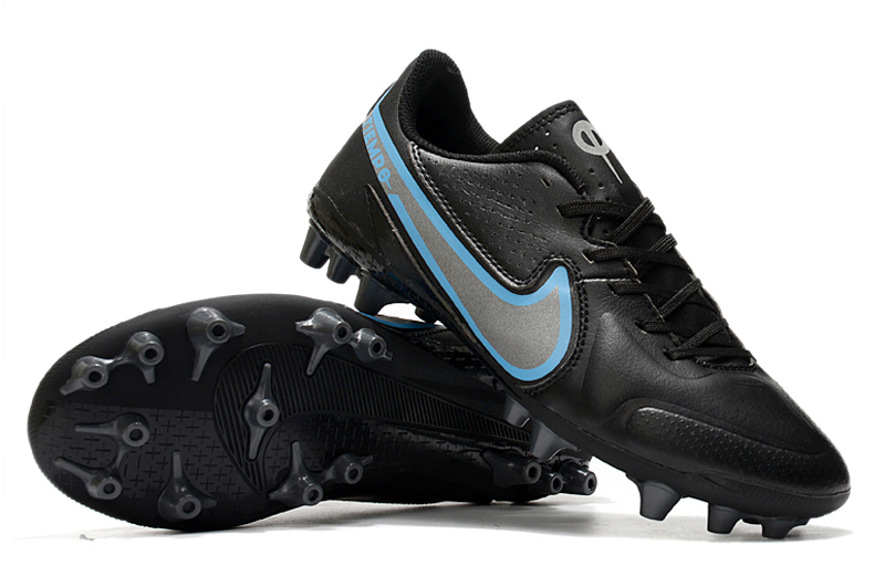 Nike Legend 9 Academy AG Black Blue Soccer Cleats - Premium Performance Footwear Nike Legend 9 Academy AG Black Blue Soccer Cleats - Premium Performance Footwear