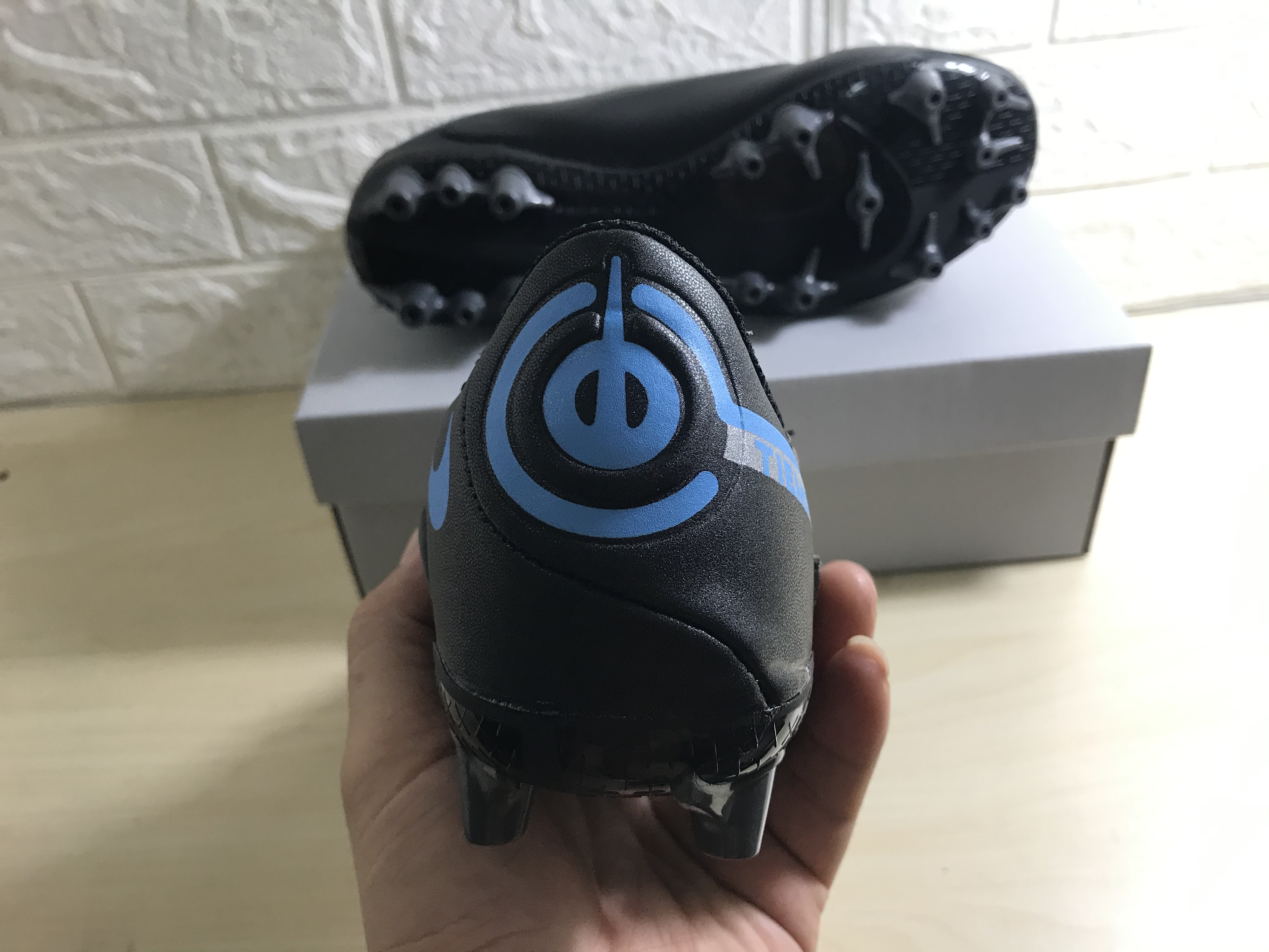 Nike Legend 9 Academy AG Black Blue Soccer Cleats - Premium Performance Footwear Nike Legend 9 Academy AG Black Blue Soccer Cleats - Premium Performance Footwear